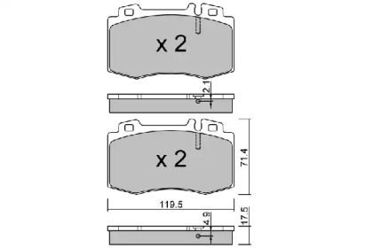 Комплект тормозных колодок AISIN BPMB-1006